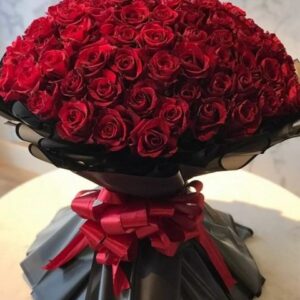 101 İthal Kırmızı Gül Lüks VIP Buket
